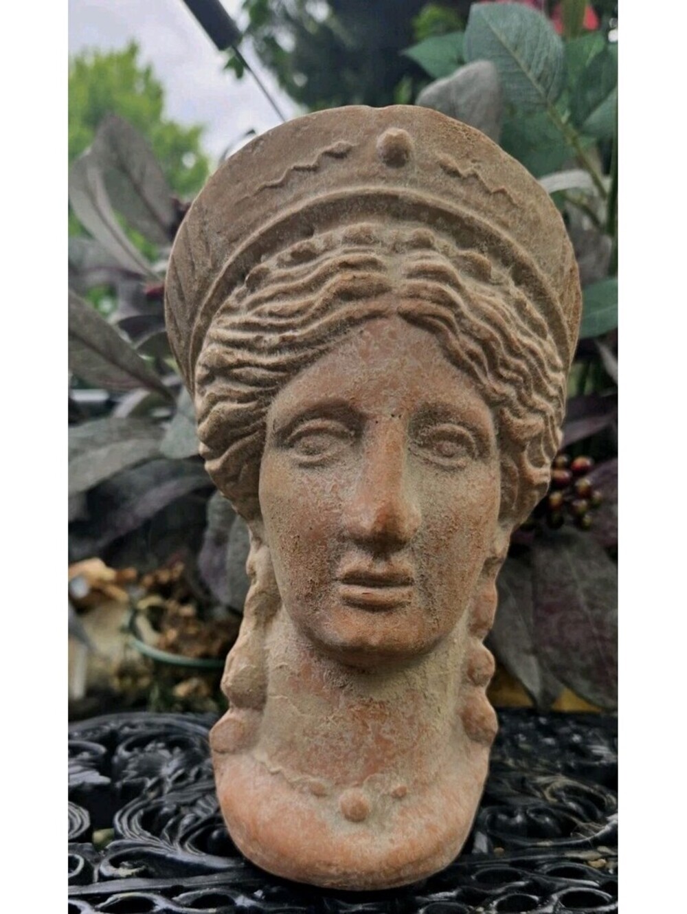 Rare Vintage Italian Ceramic? Travertine? Terra Cotta? Sculpture Goddess Bust